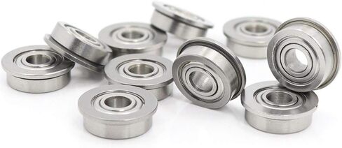 Flanged Bearings SF605ZZ Flange Bearing 5x14x5 mm 10PCS Double Shielded Stainless Steel Flanged Ball Bearings SF605Z F605 DDLF-1450HH SF605 Z ZZ Industrial Products in Kuwait
