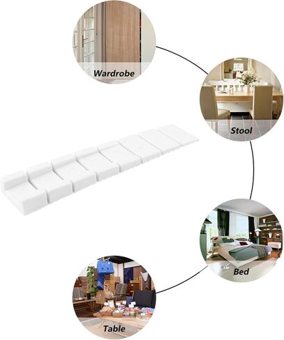 BESPORTBLE 20 Pcs White ABS Furniture Leveling Shims, for Toilet Shims, Doors, Windows, Sheds, Table, 3.74 x 0.78 x 0.31 Inch in Saudi Arabia