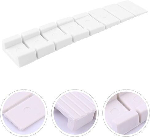BESPORTBLE 20 Pcs White ABS Furniture Leveling Shims, for Toilet Shims, Doors, Windows, Sheds, Table, 3.74 x 0.78 x 0.31 Inch in Saudi Arabia