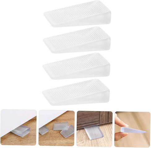 4pcs مستويات الأثاث الشفافة لمستويات الهلام الناعمة لمشاريع DIY لتحقيق الجداول الأرفف الأبواب الأبواب دائمة التسوية للأثاث غير المستقر in Saudi Arabia
