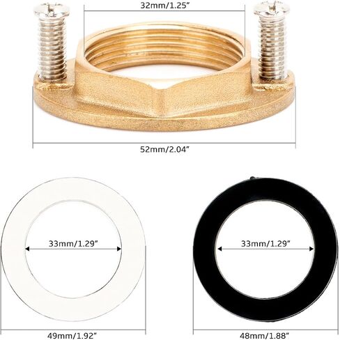 4Pack Brass Faucet Lock Nut (القطر الداخلي: 32 مم/1.25 '') in Saudi Arabia
