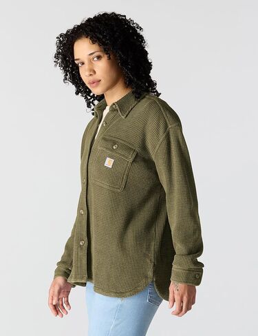 Carhartt Women's Oversized-fit Heavyweight Waffle Knit Shirt in Saudi Arabia