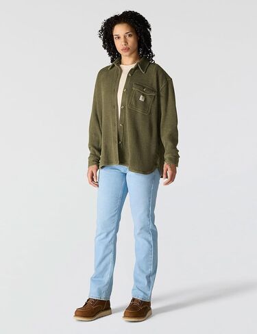 Carhartt Women's Oversized-fit Heavyweight Waffle Knit Shirt in Saudi Arabia