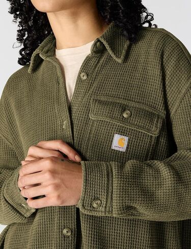 Carhartt Women's Oversized-fit Heavyweight Waffle Knit Shirt in Saudi Arabia