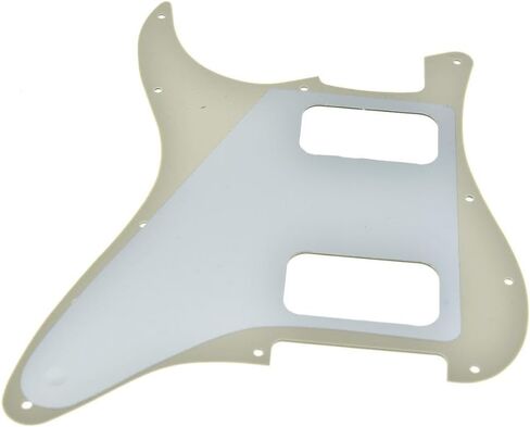 Dopro 11-Hole ST Style Dual Humbucker HH Pickguard for American Strat Guitars with dual humbucking pickups Round Corner Hole Aged Pearl in Saudi Arabia