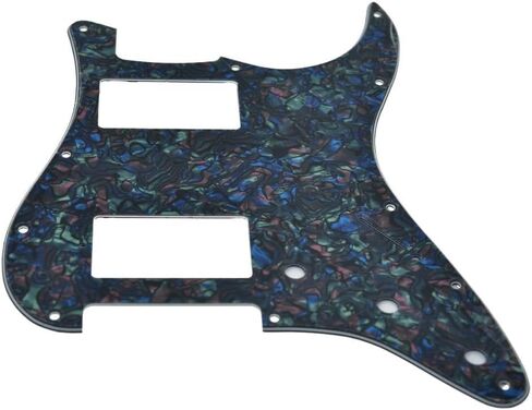 Dopro 11-Hole ST Style Dual Humbucker HH Pickguard for American Strat Guitars with dual humbucking pickups Round Corner Hole Aged Pearl in Saudi Arabia