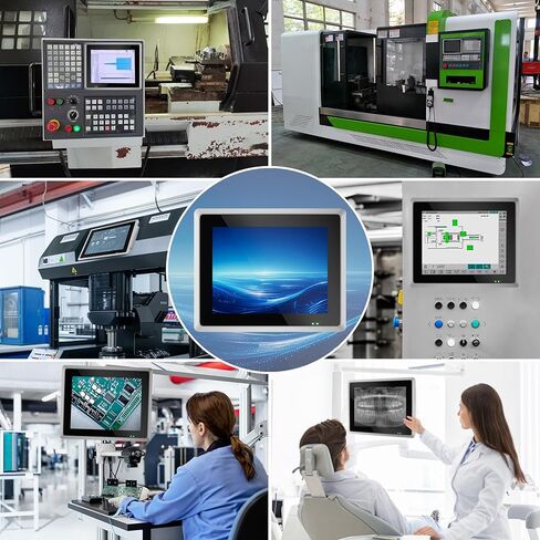 15 inch Industrial Panel PC Touchscreen Monitor, Fanless IP65 All-in-One Computer, Windows OS, Rich I/O Ports, VESA Mount, for Home, Factory, Kiosk, Automation (i3-7100U-8G+128G, 15-inch) in Saudi Arabia