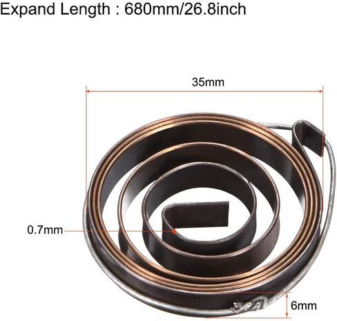 #US 4pcs Drill Press Spring Quill Feed Return Coil Spring Assembly 680mm 35x6x0.7mm in Saudi Arabia