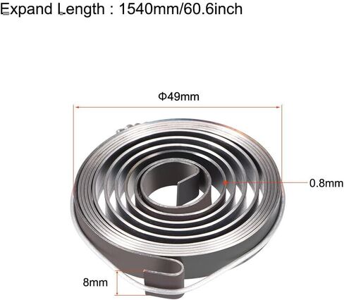 #US Drill Press Spring Quill Feed Return Coil Spring Assembly 1540mm 49x8x0.8mm in Saudi Arabia