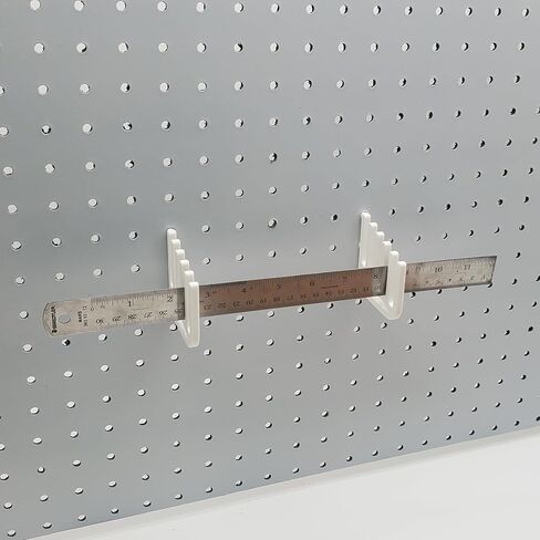 "مجرد تعليق" 1/4 "تخزين مسطرة Pegboard ، متوافق مع 1/4" pegboards ، حامل للخياطة ، الهندسة المعمارية ، صياغة الإستنسل. منظمة غرفة الصياغة (أبيض غير ماتي) in Saudi Arabia