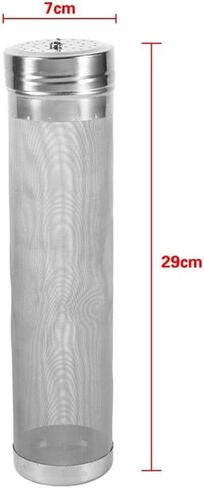مرشح خرطوم ، 7x18/ 7x29cm 300 ميكرون من الفولاذ المقاوم للصدأ مرشح شبكة ، مرشح بيرة الشبكات المنزلية ، مصفاة جاف قادوس لفلتر المشروب المنزلي ، 1pcs (اللون: S) (اللون: L) (L) (كبير) in Saudi Arabia
