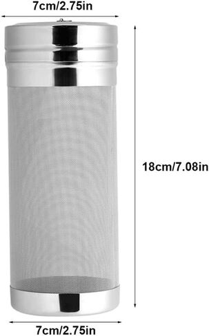 مرشح خرطوم ، 7x18/ 7x29cm 300 ميكرون من الفولاذ المقاوم للصدأ مرشح شبكة ، مرشح بيرة الشبكات المنزلية ، مصفاة جاف قادوس لفلتر المشروب المنزلي ، 1pcs (اللون: S) (اللون: L) (L) (كبير) in Saudi Arabia