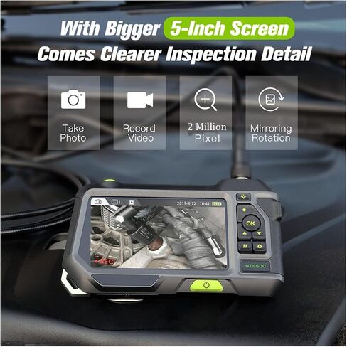 Endoscope Camera 5.0MP Auto Focus Endoscope Camera Industrial Pipe Inspection Camera Car Endoscope 5.0 Color Screen1080p Endoscope in Saudi Arabia