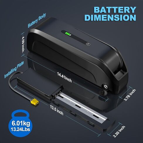 H Hailong 36V 48V 52V 15ah 20ah Lithium بطارية للدراجة الكهربائية/الدراجة الإلكترونية/الدراجات البخارية ، وشاحن سريع 58.8V 4A و 40A BMS ، شاشة LED ، قفل آمن ، متوافق مع محركات 100W-1500W (دراجة نارية) in Kuwait