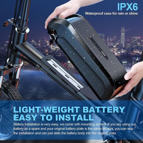 H HAILONG 36V 48V 52V 15Ah 20Ah Battery for 58.8V 4A Fast Adpter & 40A BMS, LED Display, Secure Lock, Compatible with 100W-1500W Motors (Motorcycle) in Saudi Arabia