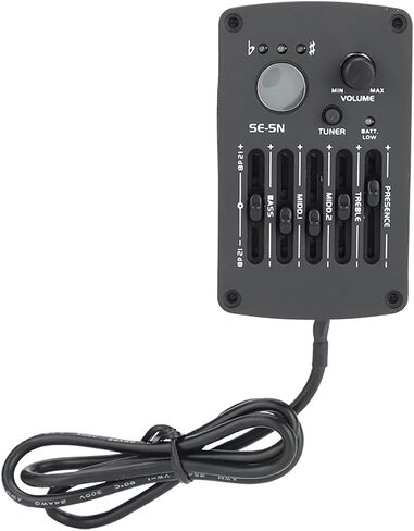 Yosoo SE‑5N 5 Band EQ Equalizer Pickup Tuner for Acoustic Guitar, Complete Accessory Kit in Kuwait