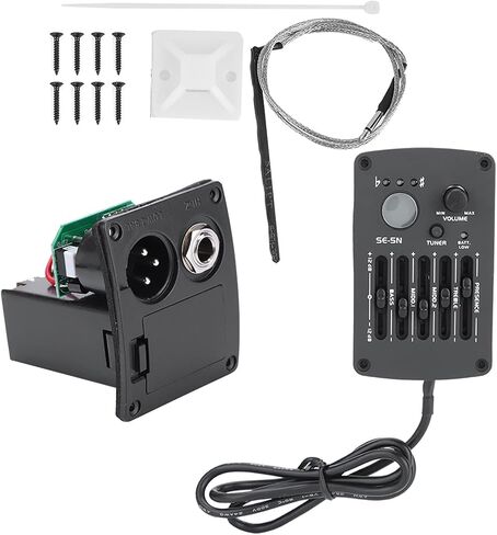 Yosoo SE‑5N 5 Band EQ Equalizer Pickup Tuner for Acoustic Guitar, Complete Accessory Kit in Kuwait