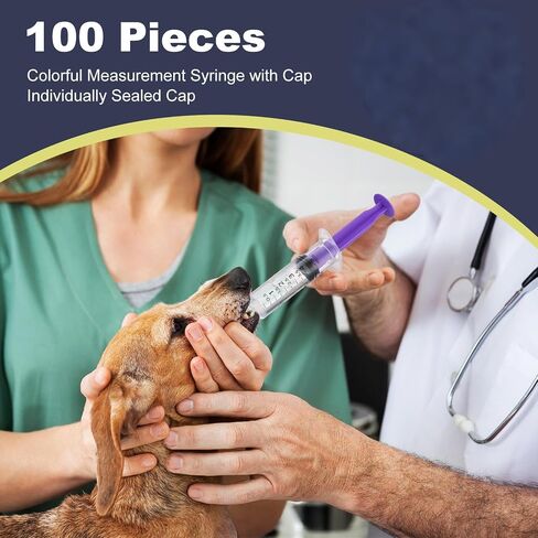 TrelaCo 100 Pieces Plastic Syringe for Liquid with Caps Oral Syringe Without Needle Colorful Measuring Tools Individually Sealed for Feeding, Industrial Scientific Labs, 5 Colors(5 ml) in Saudi Arabia