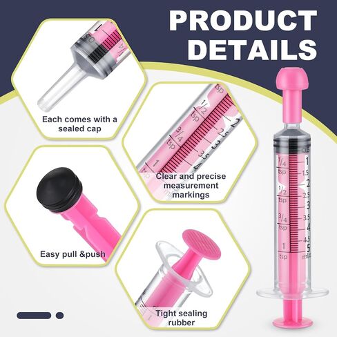 TrelaCo 100 Pieces Plastic Syringe for Liquid with Caps Oral Syringe Without Needle Colorful Measuring Tools Individually Sealed for Feeding, Industrial Scientific Labs, 5 Colors(5 ml) in Saudi Arabia
