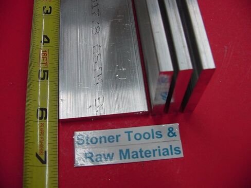 4 قطع 3/8 "× 3" الألومنيوم 6061 مسطح الشريط 6 "طويل T6511 مخزون مصنع جديد in Saudi Arabia