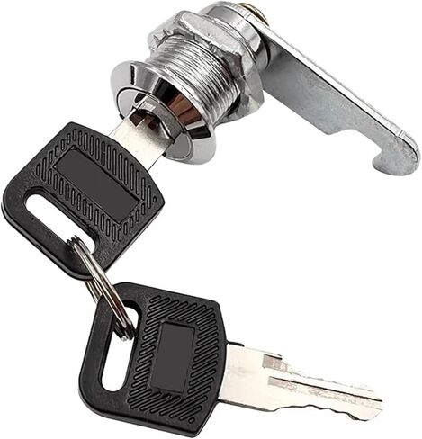 5pcs قفل أمان قفل الأسطوانات المعدنية كاميرا خزانة كاميرا مع مفاتيح مفاتيح دائرة قفل صندوق البريد الأمان (بني) in Kuwait