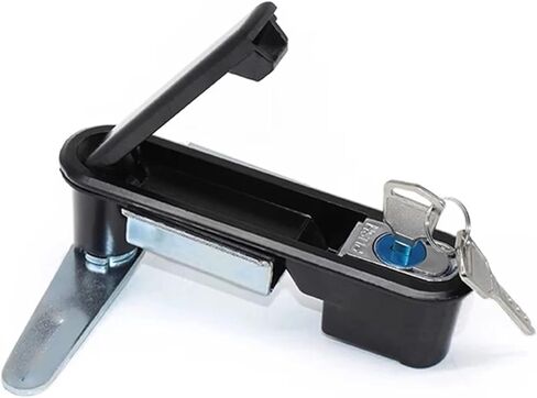 Zinc Alloy Distribution Cabinet Electric Box Lock Switch Cabinet Door Lock Flat Lock 1Pcs(GS0001-1) in Kuwait