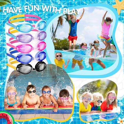 Macarrie 30 Pcs Kids Swim Goggles Bulk Child Swimming Goggles Gifts for Boys Girls Toddler Pool Surfing Diving in Saudi Arabia