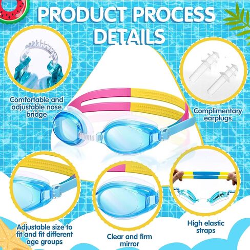 Macarrie 30 Pcs Kids Swim Goggles Bulk Child Swimming Goggles Gifts for Boys Girls Toddler Pool Surfing Diving in Saudi Arabia
