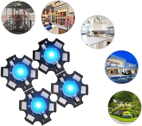 Plplaaoo عالية الطاقة LED حبات الباعث الثنائي الثنائي رقائق السوبر مشرق عمر كفاءة الطاقة الطويلة لأضواء حديقة الإضاءة العامة قاعدة الألومنيوم 25pcs (660 نانومتر) in Kuwait