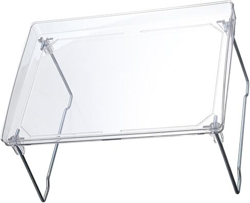 Tissting 2Pcs 31cm/12.2in Clear Acrylic Cabinet Shelf, Foldable Cabinet Storage Shelf Rack, Stackable Kitchen Counter Shelf Rack, Kitchen Counter Shelves for Counter Cabinet Pantry in Saudi Arabia