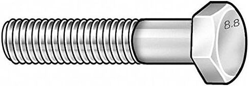 M12-1.50 × 80 مم. فئة 8.8 المسمار غطاء رأس الزنك مطلي بالزنك ، 5 pk. in Saudi Arabia