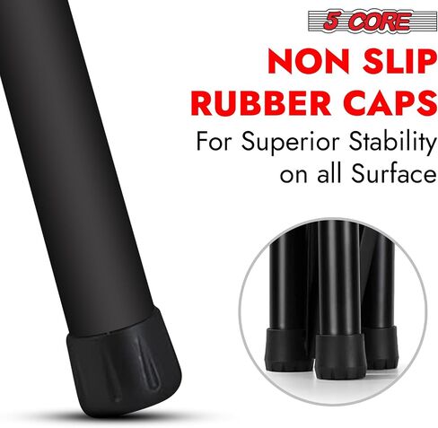 5 Core Speaker Stand Floor Floor Highted Duty يمكن تعديله حتى 72 بوصة DJ Studio Monitor Stands Mount Pole - (أسود) in Saudi Arabia