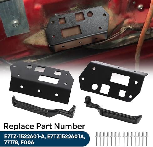 AUTOVIC Car Door Handle Reinforcement Plate Kit W/7/32 Drill and Marker Pen for OBS Ford F-Series & Bronco 1980-1997, Replacement for F006 in Saudi Arabia