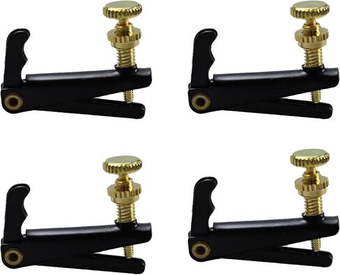 4Pcs Violin Fine Tuners for 4/4-3/4 Violins, Silver Metal String Adjusters, Easy Tune String Spinner in Saudi Arabia