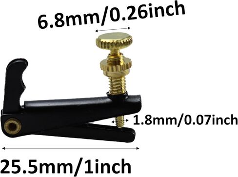 4Pcs Violin Fine Tuners for 4/4-3/4 Violins, Silver Metal String Adjusters, Easy Tune String Spinner in Saudi Arabia