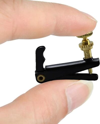 4Pcs Violin Fine Tuners for 4/4-3/4 Violins, Silver Metal String Adjusters, Easy Tune String Spinner in Saudi Arabia