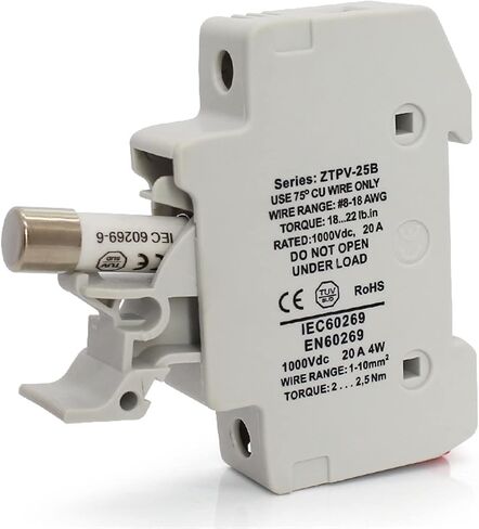 5sets PV Solar Fuse 20A 1000V DC Fusible 10x38 GPV ، مع حامل الصمامات لحماية النظام الشمسي in Saudi Arabia