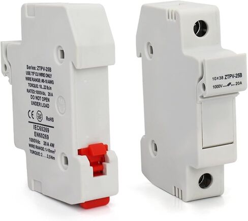 5sets PV Solar Fuse 20A 1000V DC Fusible 10x38 GPV ، مع حامل الصمامات لحماية النظام الشمسي in Saudi Arabia