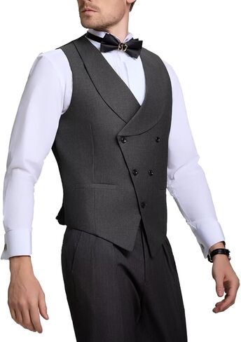 Men's 3 Piece Tuxedo Suit Slim Fit Swallow Long Tailcoat Performances Dinner Party Wedding Double Breasted Vest Pants in Kuwait