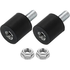 uxcell M10 Rubber Mounts, 2Pcs 40x20mm(DxH) Rubber Cylindrical Anti Vibration Isolator Shock Absorber with Lock Nut for Car Bobbin Generator Air Compressors in Kuwait