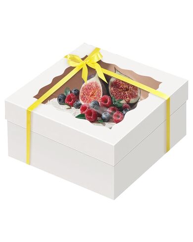 qiqee White 12x12x8 Cake Box, 4 Sets White Cake Box with Window ＆ 4 Sets 12" White Cake Round Boards, 12inch Cake Containers in Saudi Arabia