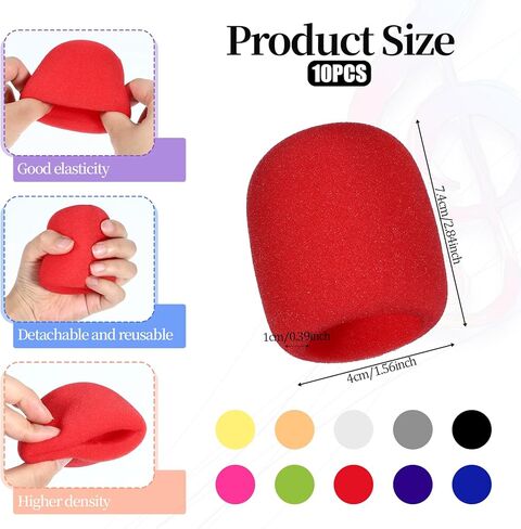 10 PCS MICROPHONE FOAM COVERS MICROPHONE COVER COVER COVERS FOR MICROPHONER in Saudi Arabia