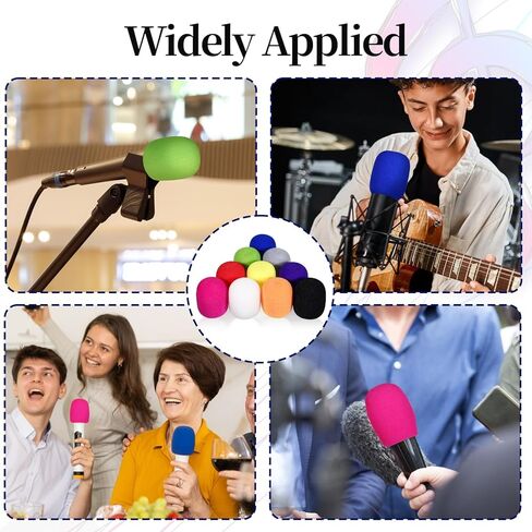10 PCS MICROPHONE FOAM COVERS MICROPHONE COVER COVER COVERS FOR MICROPHONER in Saudi Arabia