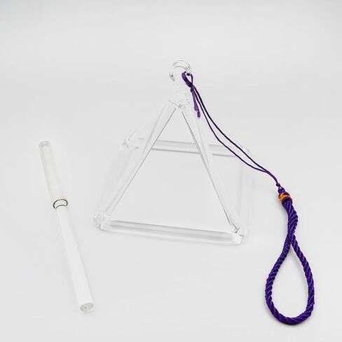 5 Inch Clear Quartz Crystal Singing Pyramid Healing Musical Instrument For Sound Healing Meditation With Crystal Singing Bowl Striker in Kuwait