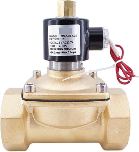 2 Way 0.1-1Mpa G1 1/2inch 2W400-40K / G2inch 2W500-50K Seal Normally Open Brass Water Air Solenoid Valve 1Pcs(Dc12v,DN40) in Saudi Arabia