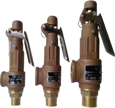 Brass Valve with Handle for Pressure Tank Spring Type Temperature & Pressure Relief safty valves for Boiler 1Pcs(DN15) in Saudi Arabia