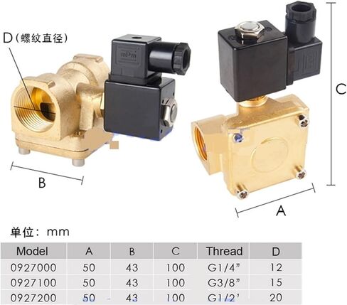 0927000 0927100 0927200 1.6Mpa Normal Close 2 Way Diaphragm Brass Electric 1/4 3/8 1/2 Inch Water Solenoid Valve 1Pcs(Ac220v-nbr Seal,3/8 Inch) in Saudi Arabia