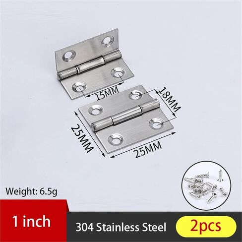 1-4inch Butt Door Stainless Steel Folding Cabinet Hinges Flat 2Pcs(3inch 2pcs) in Kuwait