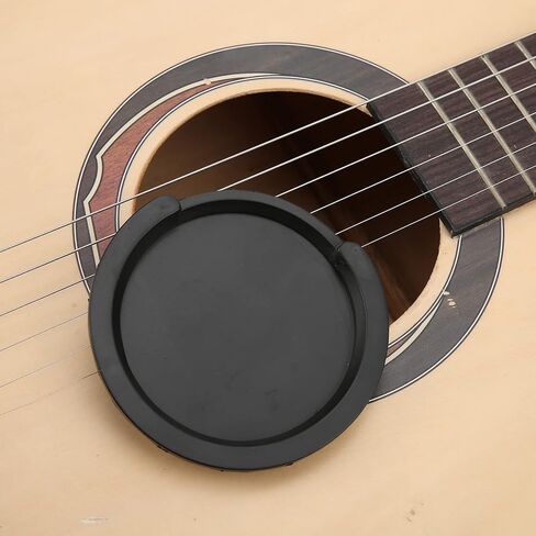 Matybobe Guitar Soundhole Cover Sound Hole Silicone Feedback Reducer Acoustic Electric Folk Guitar Suitable (Large size (41/42 inches)) in Saudi Arabia