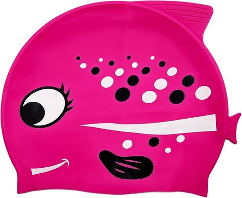 Swim Cap Kids Silicone Swimming Cap for Toddler Swim Hat Water Hats for Girl Boy 3-8 Years in Kuwait